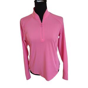 PGA Tour Womens Sun Protection Breathable Pink Under Sleeve Mesh Golf Shirt
